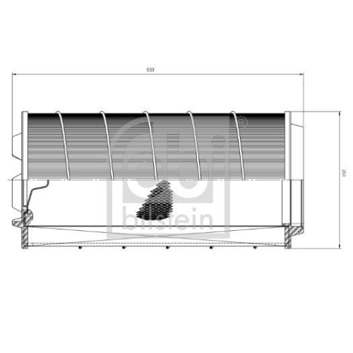 Luftfilter Febi Bilstein 174841 f&uuml;r Iveco Man Scania Liebherr Irisbus