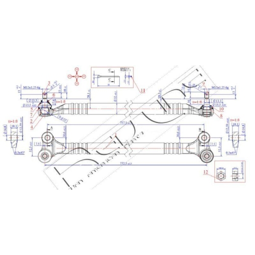 Lenkstange Red-line 40NI047 f&uuml;r Ford Nissan Mitte Vorderachse