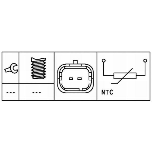 Sensor K&uuml;hlmitteltemperatur Hella 6PT 009 309-431 f&uuml;r Fiat Lancia Ferrari