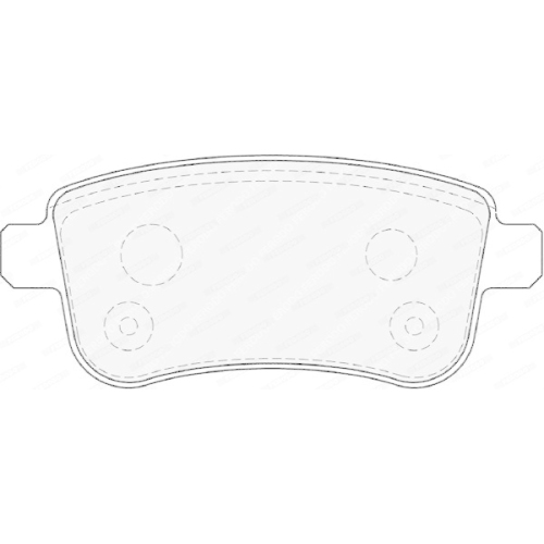 Bremsbelagsatz Scheibenbremse Ferodo FDB4182 Premier f&uuml;r Renault Hinterachse