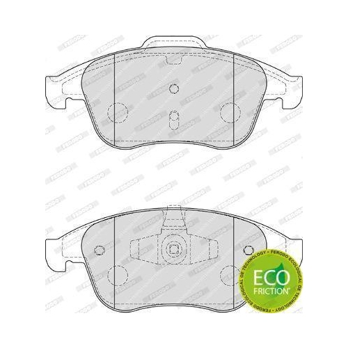 Bremsbelagsatz Scheibenbremse Ferodo FDB4181 Premier Eco Friction f&uuml;r Renault