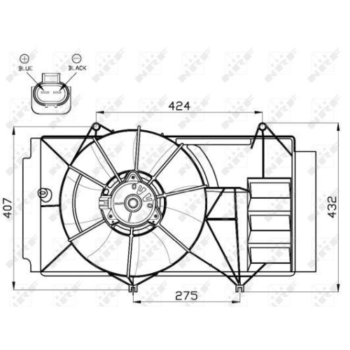 L&uuml;fter Motork&uuml;hlung Nrf 47525 f&uuml;r Toyota