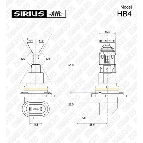 Gl&uuml;hlampe Fernscheinwerfer Automotive Accessories Sirius XL HB4 AIR f&uuml;r