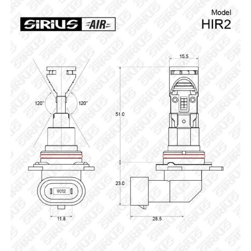Bulb Spotlight Automotive Accessories Sirius XL HIR2 AIR for