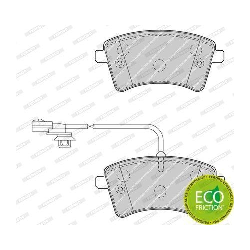 Bremsbelagsatz Scheibenbremse Ferodo FDB4340 Premier Eco Friction f&uuml;r Nissan