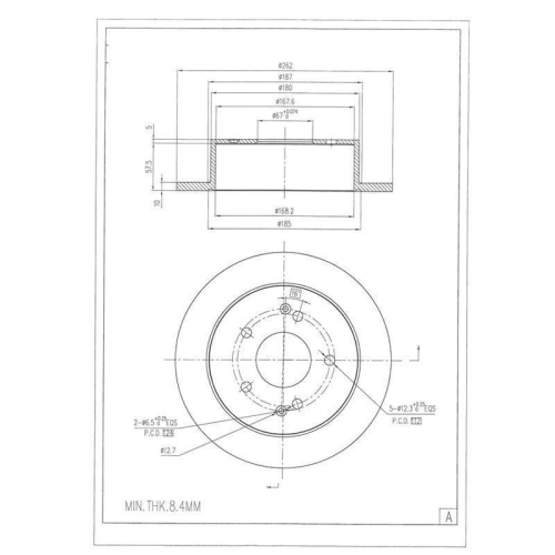 Bremsscheibe Red-line 26SS015 f&uuml;r Ssangyong Hinterachse
