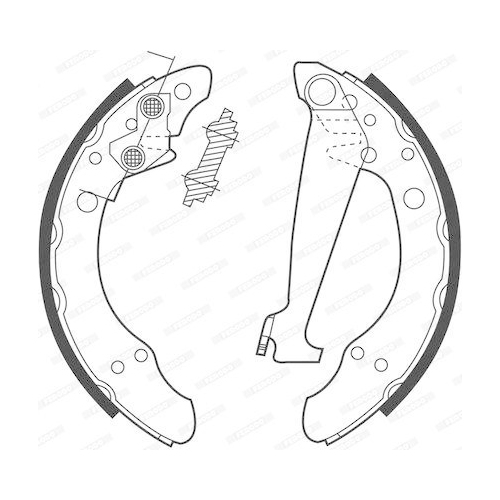 Brake Shoe Set Ferodo FSB408 Premier for Audi Seat Skoda VW Rear Axle