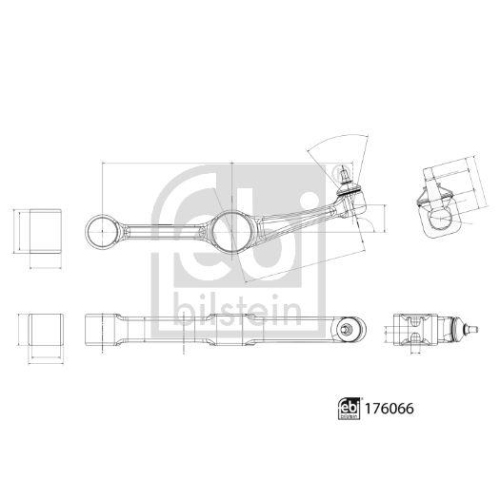 Lenker Radaufh&auml;ngung Febi Bilstein 176066 f&uuml;r Mercedes Benz Mercedes Benz Hinten