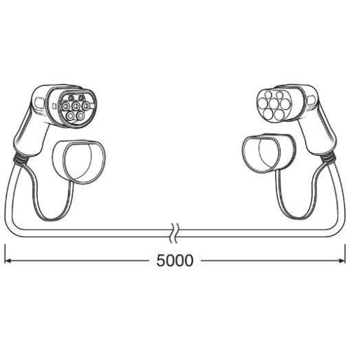 Charging Cable Electric Vehicle Ams-osram OCC23205 Batterycharge 7pin for