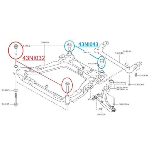 Lagerung Lenker Red-line 43NI032 f&uuml;r Nissan Vorderachse