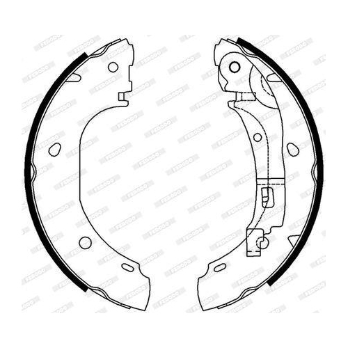 Bremsbackensatz Ferodo FSB652 Premier f&uuml;r Citro&euml;n Fiat Peugeot Hinterachse