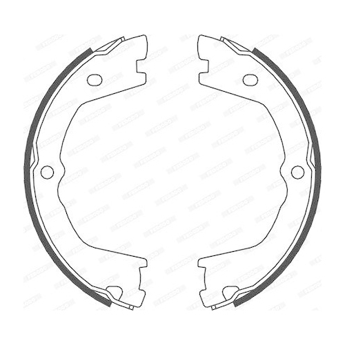Bremsbackensatz Feststellbremse Ferodo FSB658 Premier f&uuml;r Iveco Hinterachse