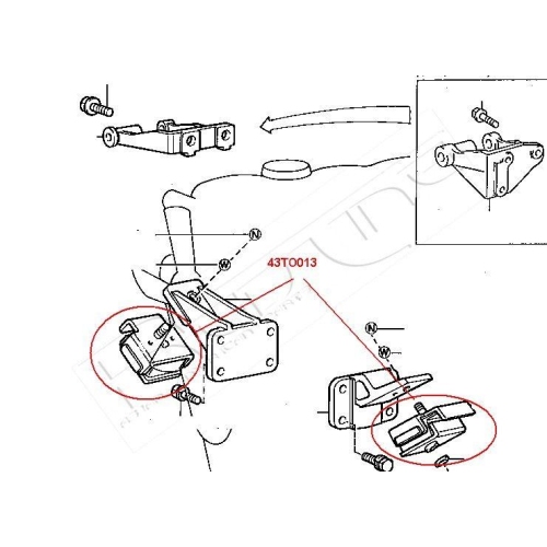 Lagerung Motor Red-line 43TO013 f&uuml;r Toyota Lexus Vorderachse