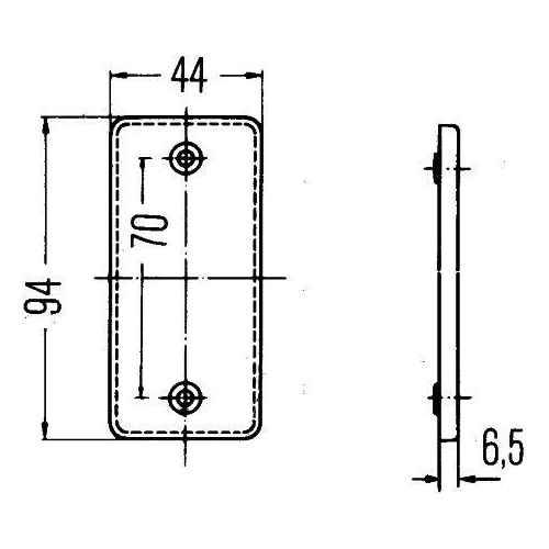 R&uuml;ckstrahler Hella 8RA 003 326-011 f&uuml;r Auw&auml;rter Daf Fiat Ford Iveco K&auml;ssbohrer