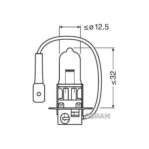 Gl&uuml;hlampe Fernscheinwerfer Ams-osram 64156 Original f&uuml;r Oben