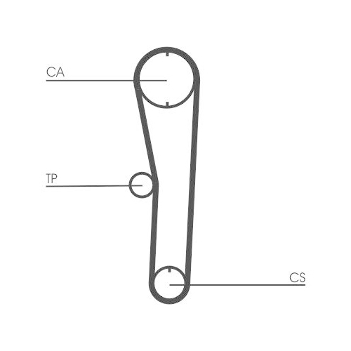 Zahnriemen Continental Ctam CT680 f&uuml;r Bedford Daihatsu Subaru Suzuki Toyota
