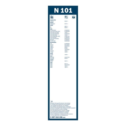 Wischblatt Bosch 3397018198 Twin f&uuml;r Mercedes Benz Mercedes Benz Mercedes Benz