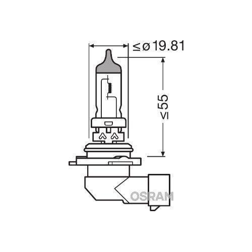 Gl&uuml;hlampe Abbiegescheinwerfer Ams-osram 9006 Original f&uuml;r