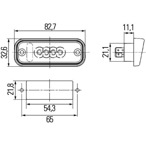 Licence Plate Light Hella 2KA 010 278-011 for Daf Iveco Scania Volvo Faun Tam