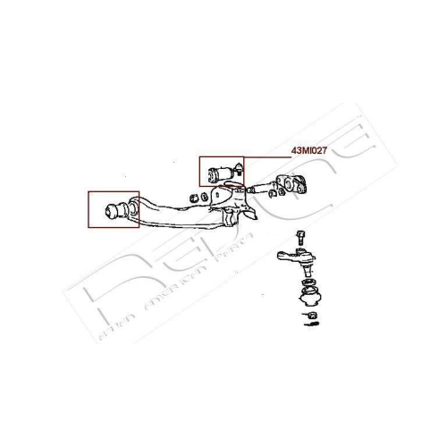 Lagerung Lenker Red-line 43MI027 f&uuml;r Hyundai Vorderachse Unten