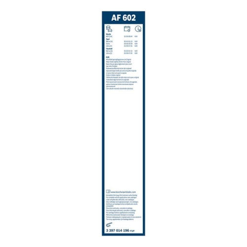 Wischblatt Bosch 3397014196 Aerofit f&uuml;r Vorne