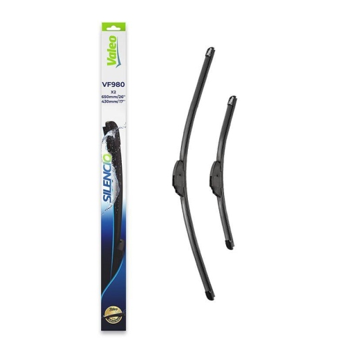 Wiper Blade Valeo 577980 Silencio Flat Blade Set for Nissan Peugeot