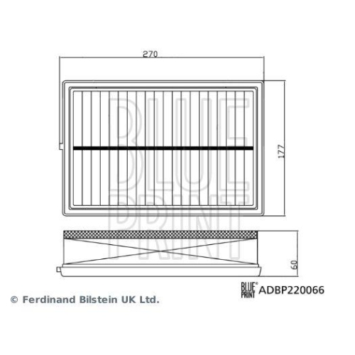Luftfilter Blue Print ADBP220066 f&uuml;r Volvo