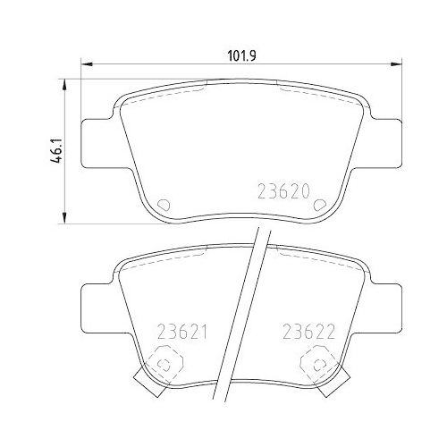 Brake Pad Set Disc Brake Hella 8DB 355 017-331 for Toyota Amc Rear Axle