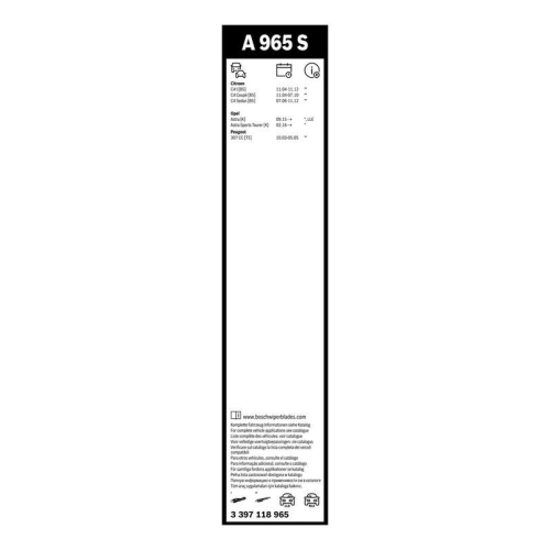 Wischblatt Bosch 3397118965 Aerotwin für Vorne
