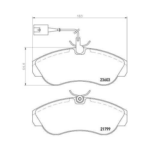 Bremsbelagsatz Scheibenbremse Hella 8DB 355 018-791 f&uuml;r Citro&euml;n Fiat Peugeot Amc