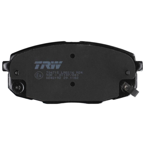 Bremsbelagsatz Scheibenbremse Trw GDB2192 f&uuml;r Hyundai Kia Vorderachse