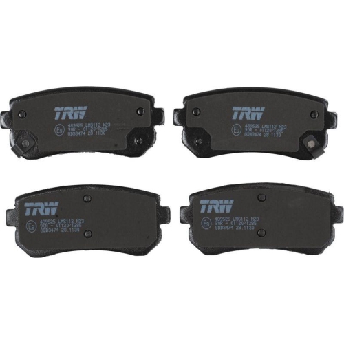 Bremsbelagsatz Scheibenbremse Trw GDB3474 Cotec f&uuml;r Hyundai Kia Jac Hinterachse