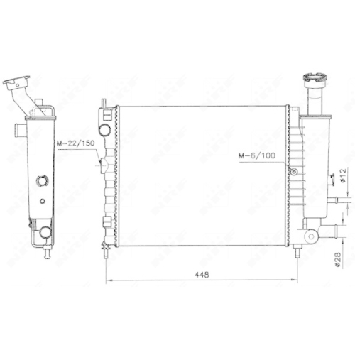 K&uuml;hler Motork&uuml;hlung Nrf 58736 f&uuml;r Citro&euml;n F&uuml;r Fahrzeuge Ohne Klimaanlage