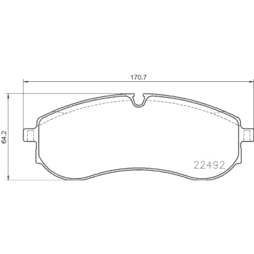 Bremsbelagsatz Scheibenbremse Hella 8DB 355 039-531 f&uuml;r Man VW Hinterachse