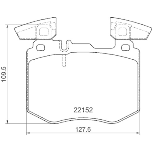 Bremsbelagsatz Scheibenbremse Hella 8DB 355 039-981 für Mercedes Benz