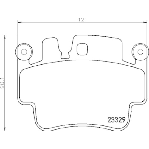 Brake Pad Set Disc Brake Hella 8DB 355 009-281 for Porsche Front Axle Rear Axle
