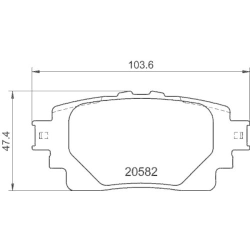 Bremsbelagsatz Scheibenbremse Hella 8DB 355 040-121 f&uuml;r Suzuki Toyota Lexus