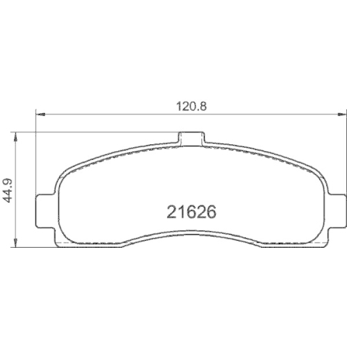 Bremsbelagsatz Scheibenbremse Hella 8DB 355 016-501 f&uuml;r Nissan Infiniti