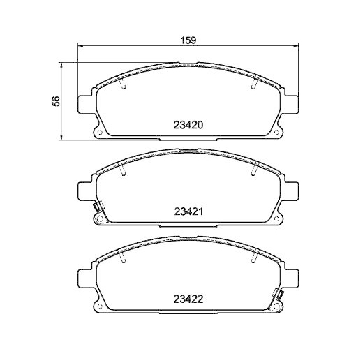 Brake Pad Set Disc Brake Hella 8DB 355 009-661 for Honda Isuzu Nissan Acura