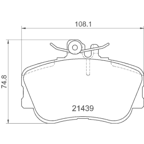 Bremsbelagsatz Scheibenbremse Hella 8DB 355 018-041 f&uuml;r Mercedes Benz Evobus Amc