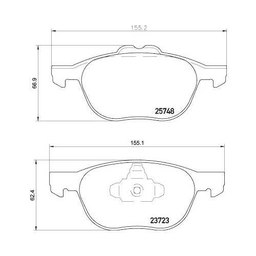 Bremsbelagsatz Scheibenbremse Hella 8DB 355 020-411 f&uuml;r Ford Amc Vorderachse