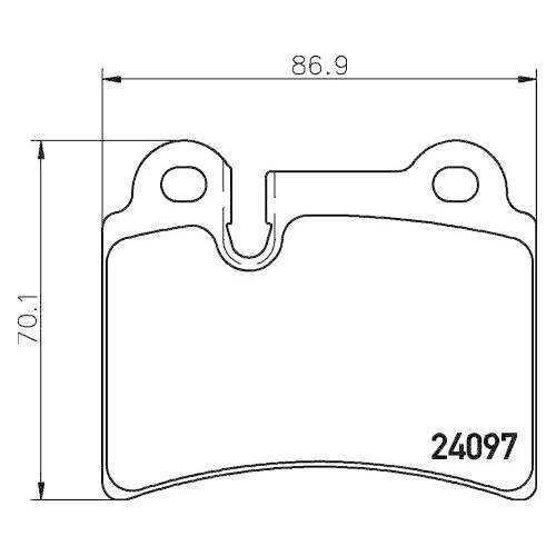 Bremsbelagsatz Scheibenbremse Hella 8DB 355 011-861 f&uuml;r Audi Seat Skoda VW