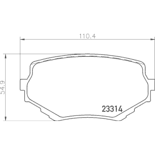 Bremsbelagsatz Scheibenbremse Hella 8DB 355 017-181 f&uuml;r Mazda Suzuki Amc