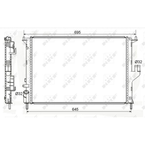 Radiator Engine Cooling Nrf 53118 Easy Fit for Lada Renault Dacia