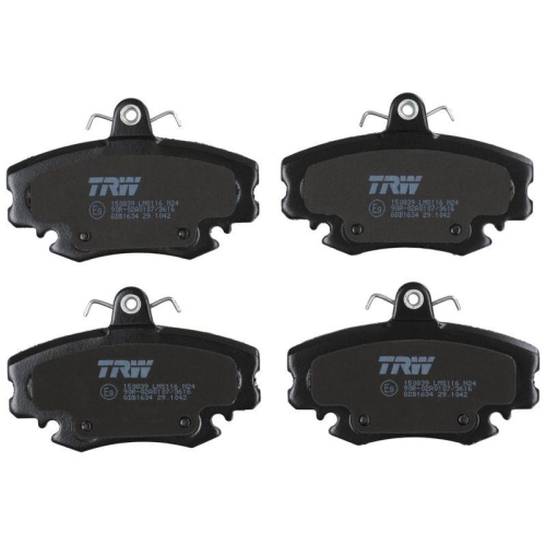 Bremsbelagsatz Scheibenbremse Trw GDB1634 Cotec f&uuml;r Dacia Renault Vorderachse