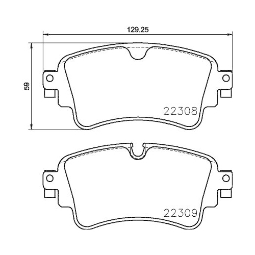 Bremsbelagsatz Scheibenbremse Hella 8DB 355 024-791 f&uuml;r Audi Seat Skoda VW Amc