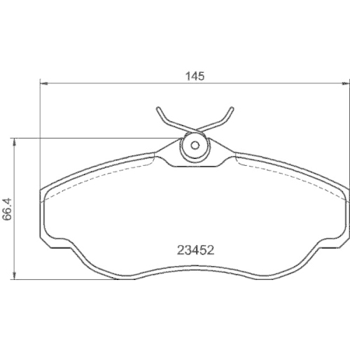 Bremsbelagsatz Scheibenbremse Hella 8DB 355 009-531 f&uuml;r Rover Land Rover