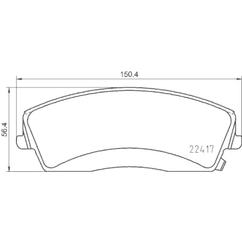 Bremsbelagsatz Scheibenbremse Hella 8DB 355 025-001 f&uuml;r Chrysler Dodge Amc