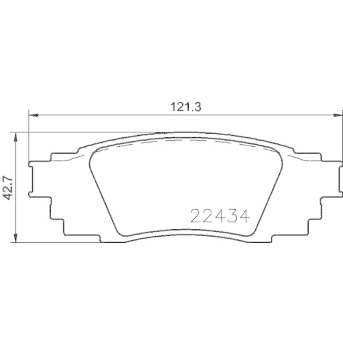 Brake Pad Set Disc Brake Hella 8DB 355 025-121 for Toyota Lexus Amc Toyota (gac)