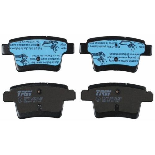 Bremsbelagsatz Scheibenbremse Trw GDB1665 Cotec f&uuml;r Byd Ford Jaguar Ford Usa